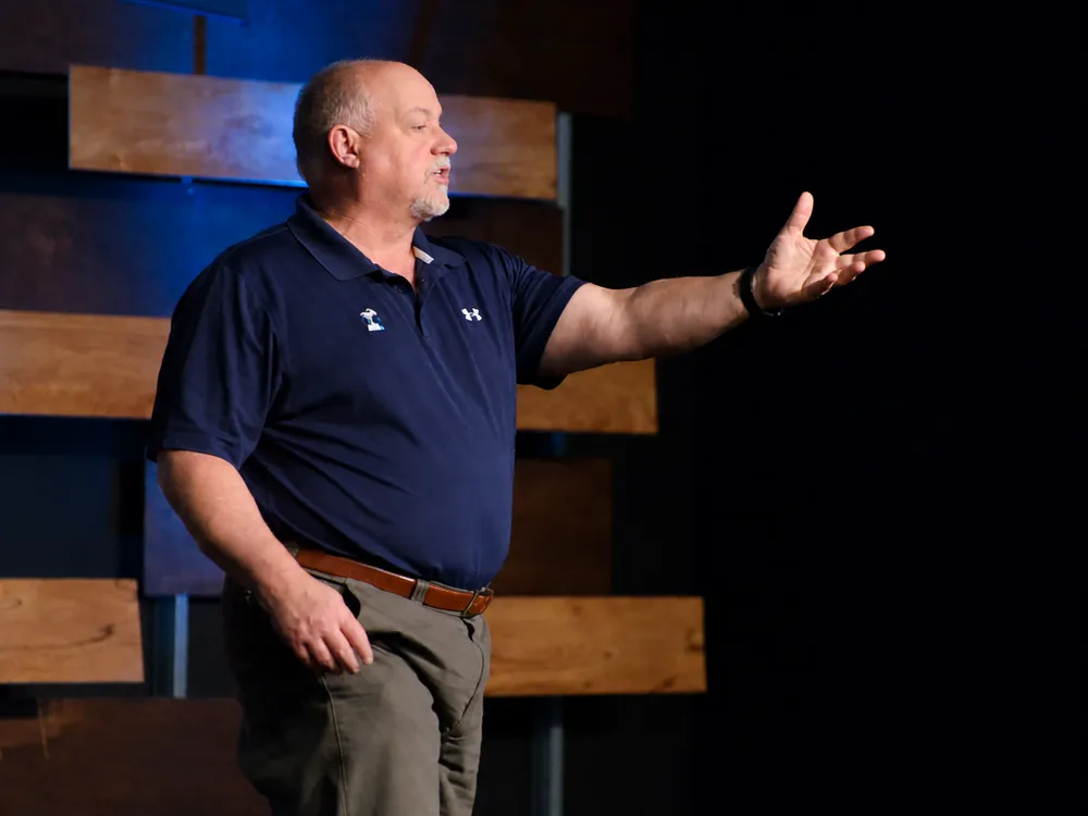 Mike Cohn speaking to an audience