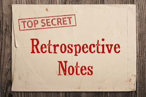 Envelope Saying Top Secret Retrospective Notes