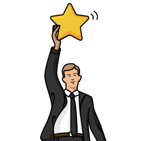 Man grabbing star